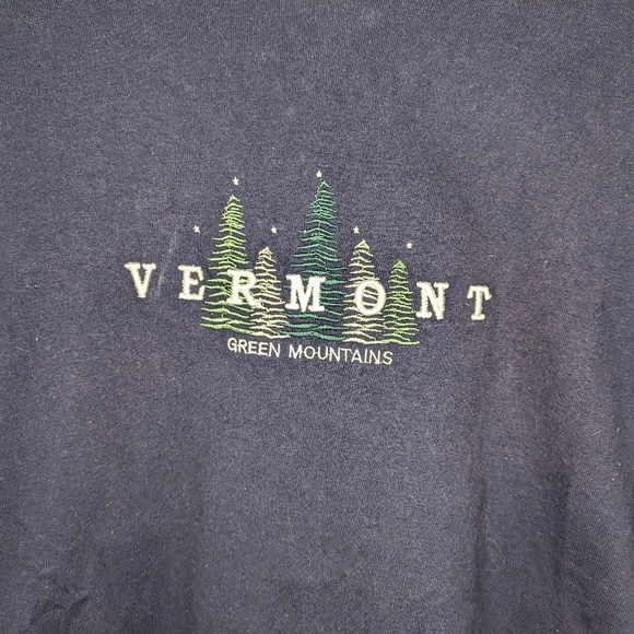 Vintage Intex embroidered Vermont Green Mountains trees landscape graphic size M - Picture 2 of 4